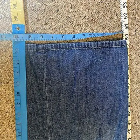 Gap Overalls Women 4/27R Denim Bib Medium Wash Pocket Slouchy Y2K Blue Wide Legs - Picture 3 of 13